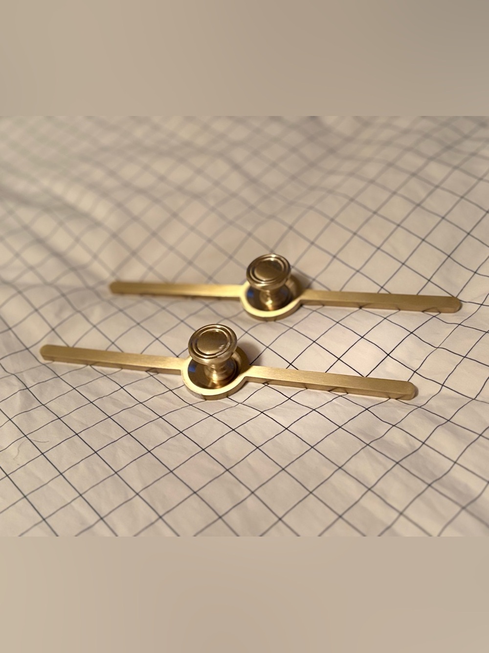 Brushed Brass Gold-Tone Hardware (listing 4) - Picture 8 of 9